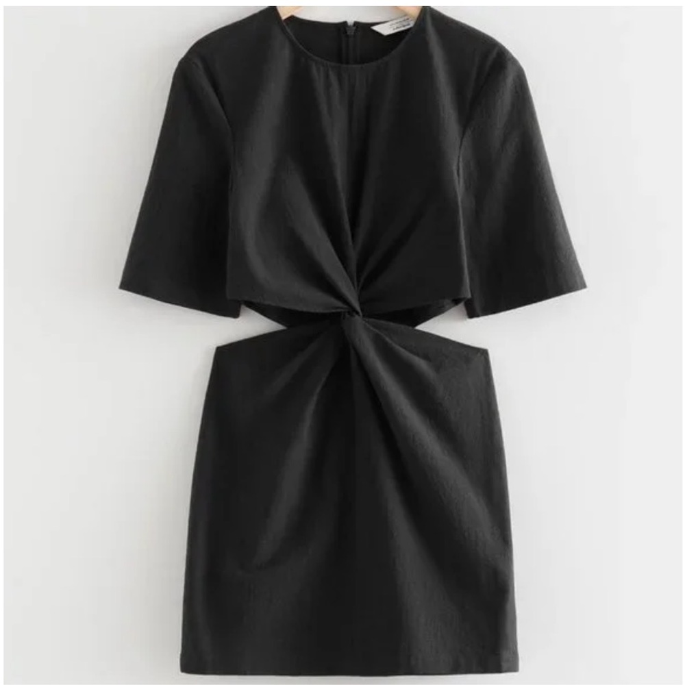 & Other Stories Cut-Out Waist Mini Dress